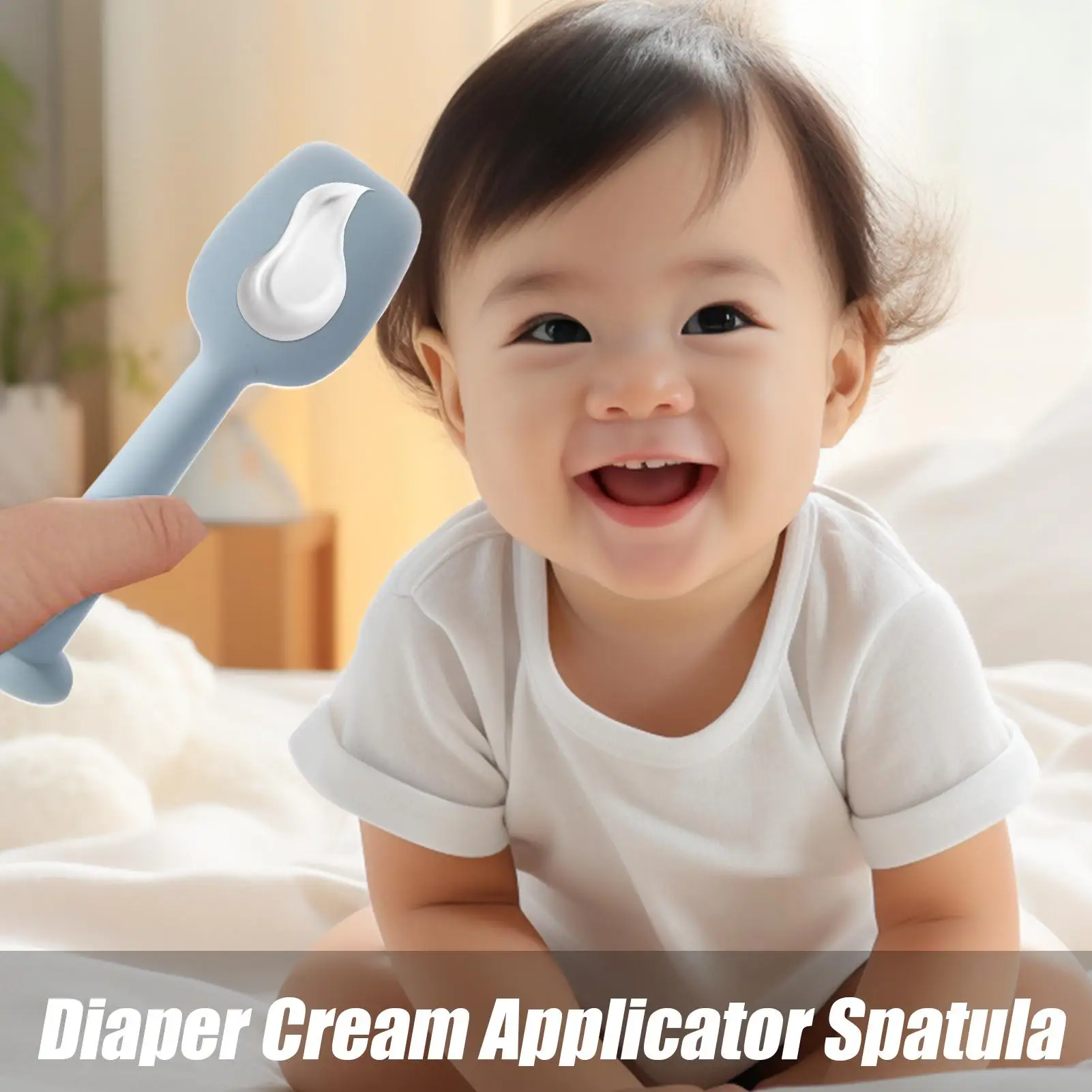 

Diaper Paste Spatula Silicone Baby Cream Spatula Paste Applicator Portable Flexible Soft Balm Tool For Travel Daycare Nursery