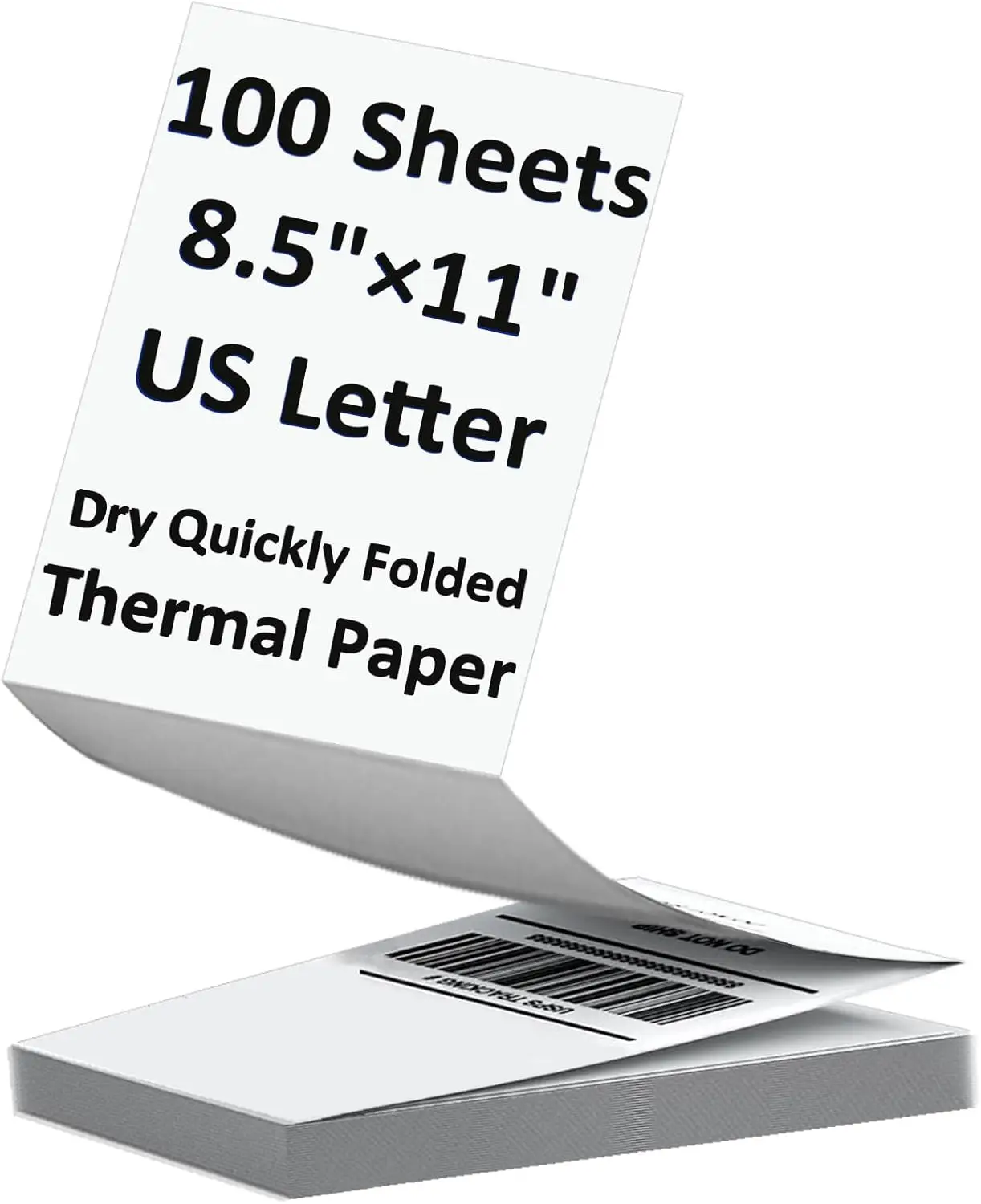 

100 листов термобумаги формата US Letter (8,5 x 11 дюймов) для портативных принтеров, для непрерывной подачи, в сложенном виде