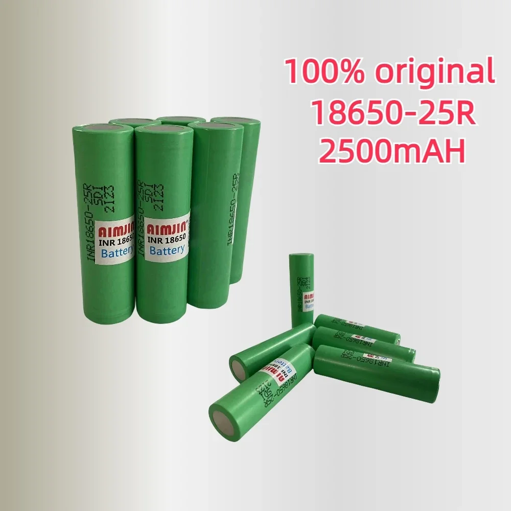 2500mAh 3.7V INR18650 25R Lithium Battery+ Charger For Screwdriver Flashlight Tool Battery