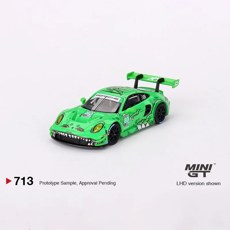 TSM MODELS MINIGT #713 1:64 911 GT3 R # 80 GTD AO 2023 IMSA GREEN diecast alloy car model gifts