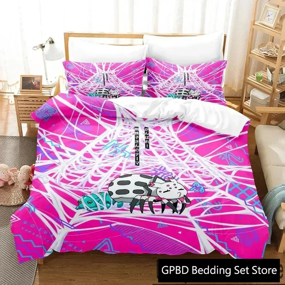 Anime Kumoko So I'm a Spider So What Supplies Set Duvet Cover Set Bedding Sets Adults Bed Pillowcases No Filling Birthday Gifts