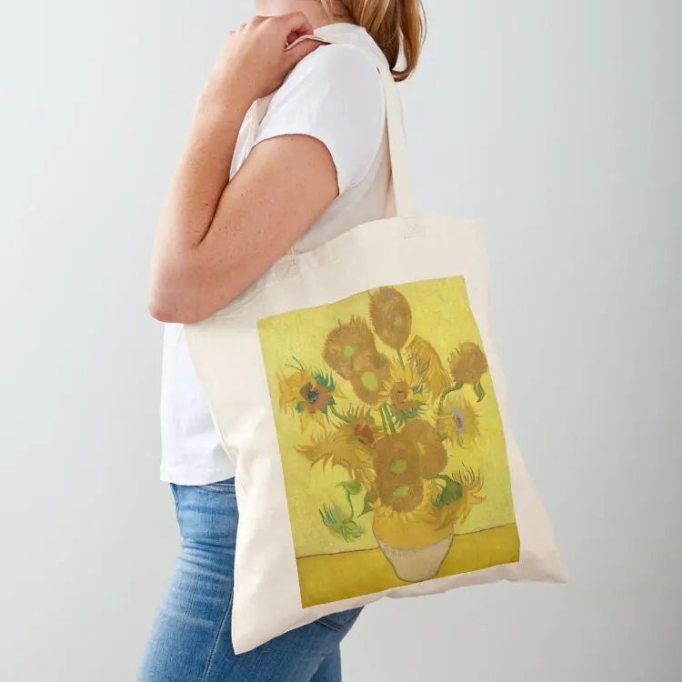 

Van Gogh Yellow Sunflowers Tote Bag shopping bags foldable Big bag women Lady bags Women's tote bag