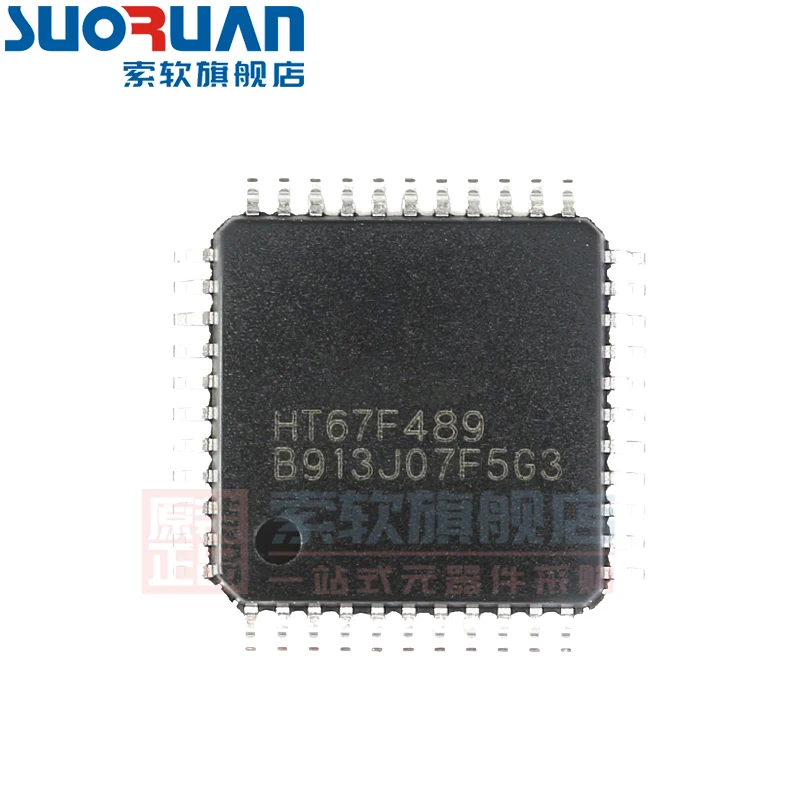 Free shipping     HT67F489 A/D LCDFlash LQFP-44     10PCS