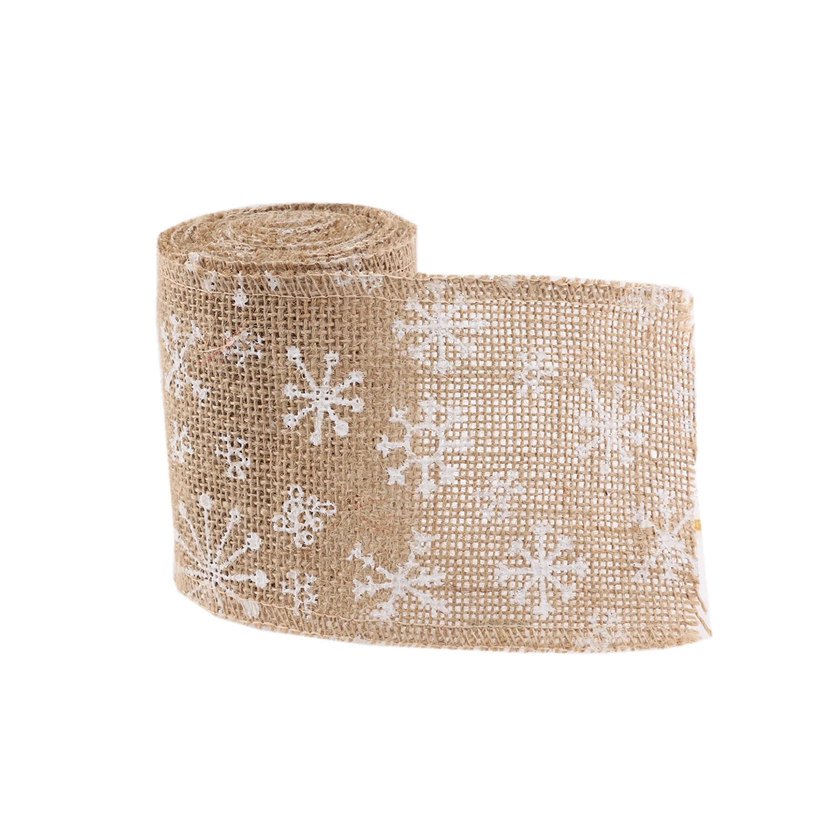

3M 10Cm Burlap Red White Snowflake Print Craft For Diy Home Wedding Christmas Decoration Snowflake Craft Ribbon Christmas Burlap