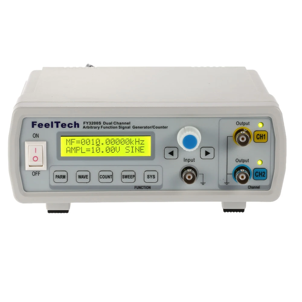 FY3200S 6/12/20/24/25MHz Digital DDS Função de canal duplo Gerador de fonte de sinal Forma de onda arbitrária/Medidor de frequência de pulso