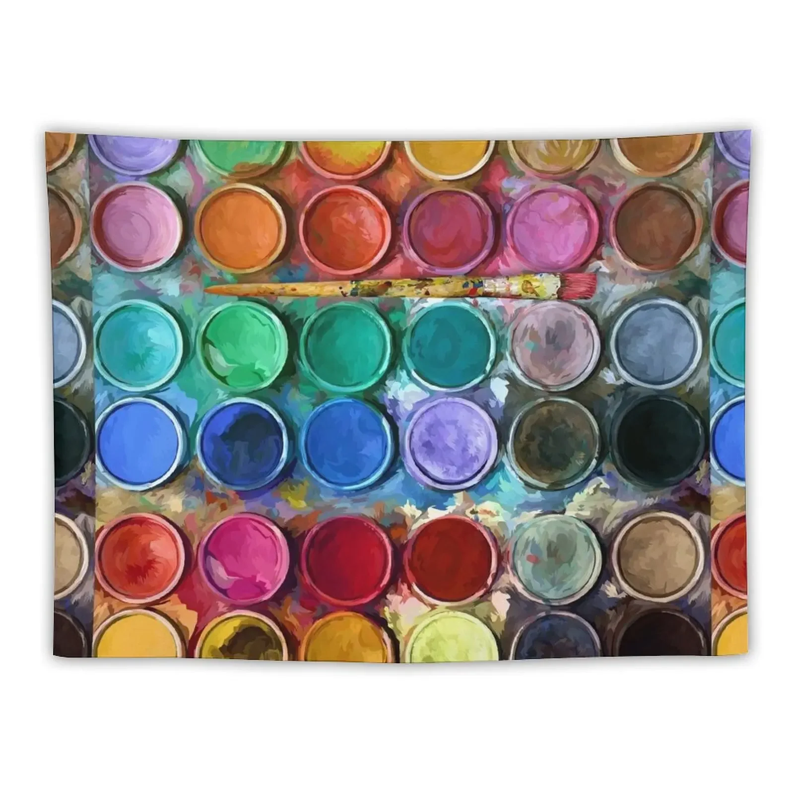 

Watercolor Rainbow Flow Abstraction palette Tapestry Outdoor Decor Living Room Decoration Decorative Paintings Tapestry