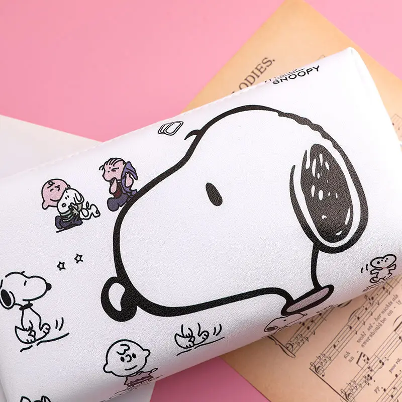 Snoopy Simple Pencil Bag Cartoon Creative Girls Student Pencil Case High-color Value cancelleria di grande capacità