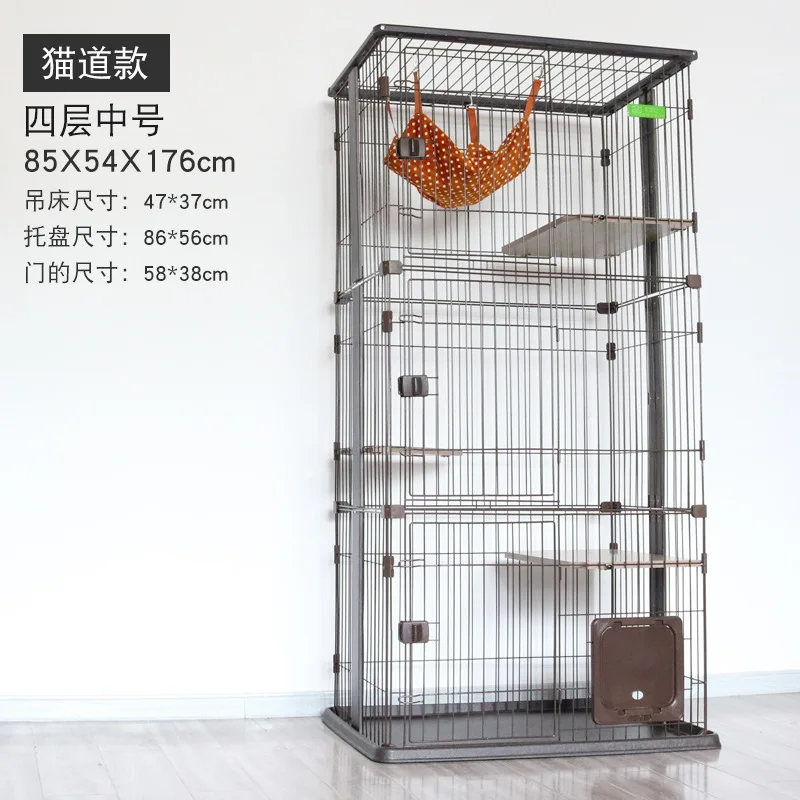 Self-produced and self-sold multi-color optional cage Wooden cat villa, road large double-layer four-layer home cat cage
