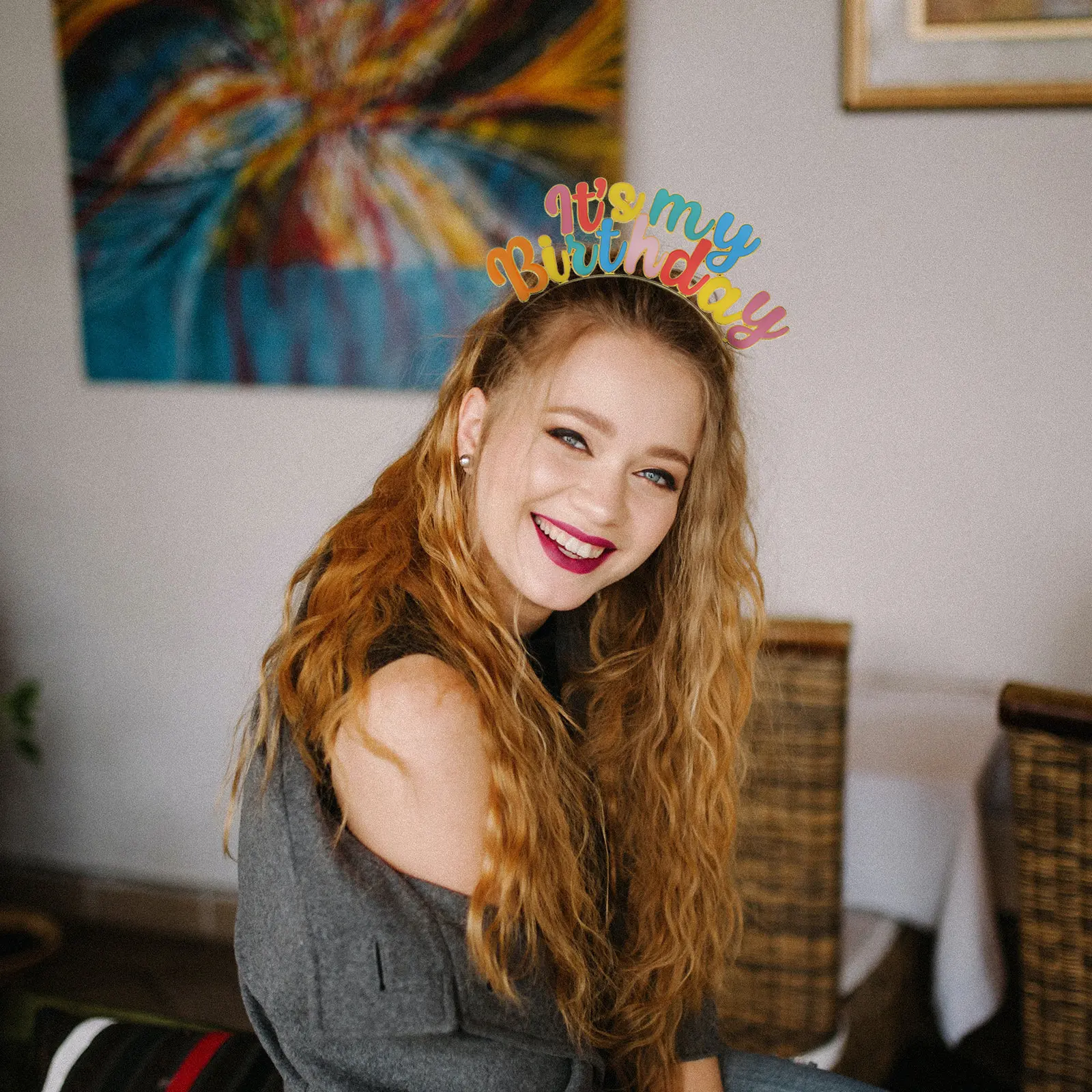 

1Pcs Birthday Hairband for Kids Soft Comfortable Premium Material Chic Simple Design Party Headwear Lovely Hair Decoration