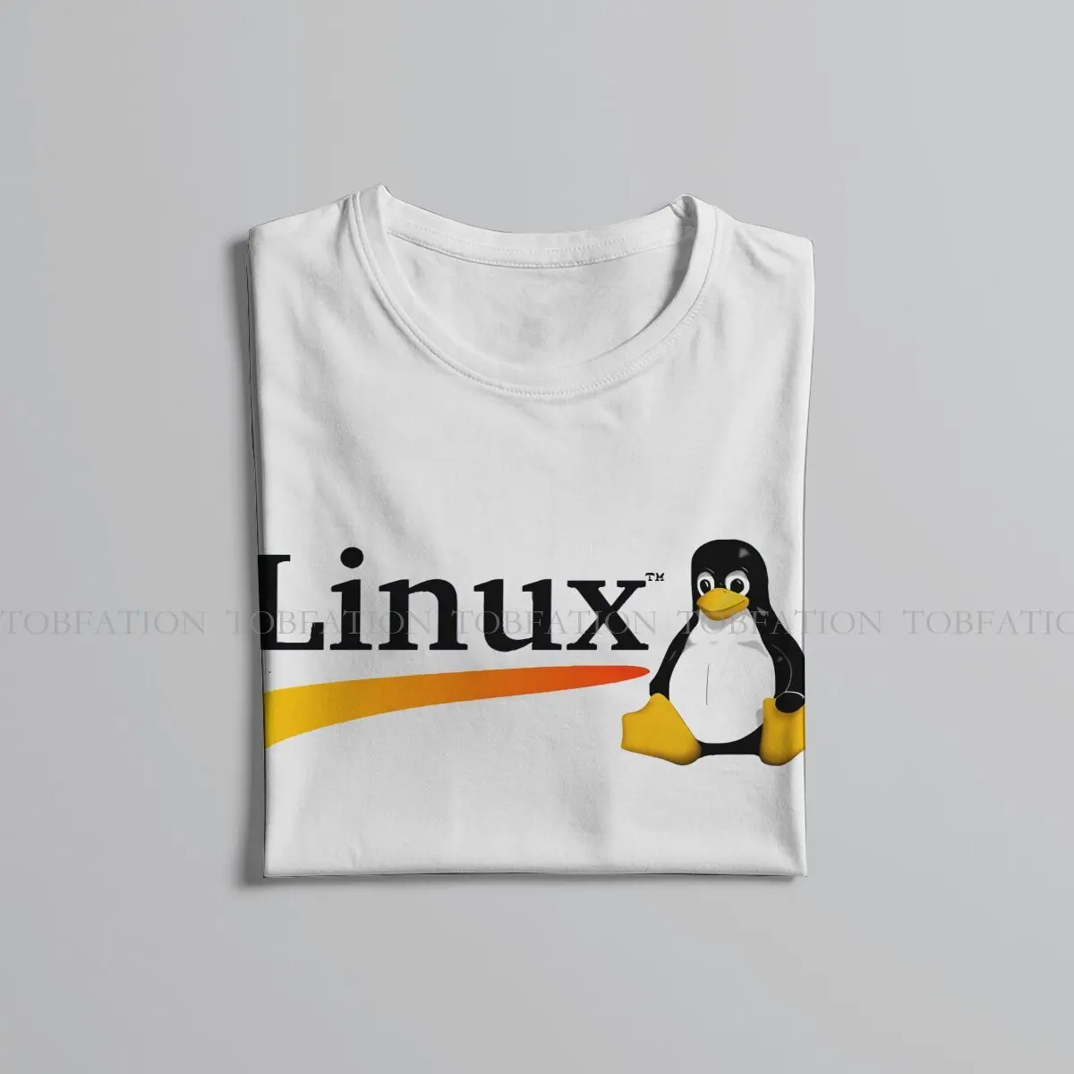 Classic O Neck TShirt Linux Operating System Pure Cotton Fabric Basic T Shirt Men Clothes Fashion Oversized