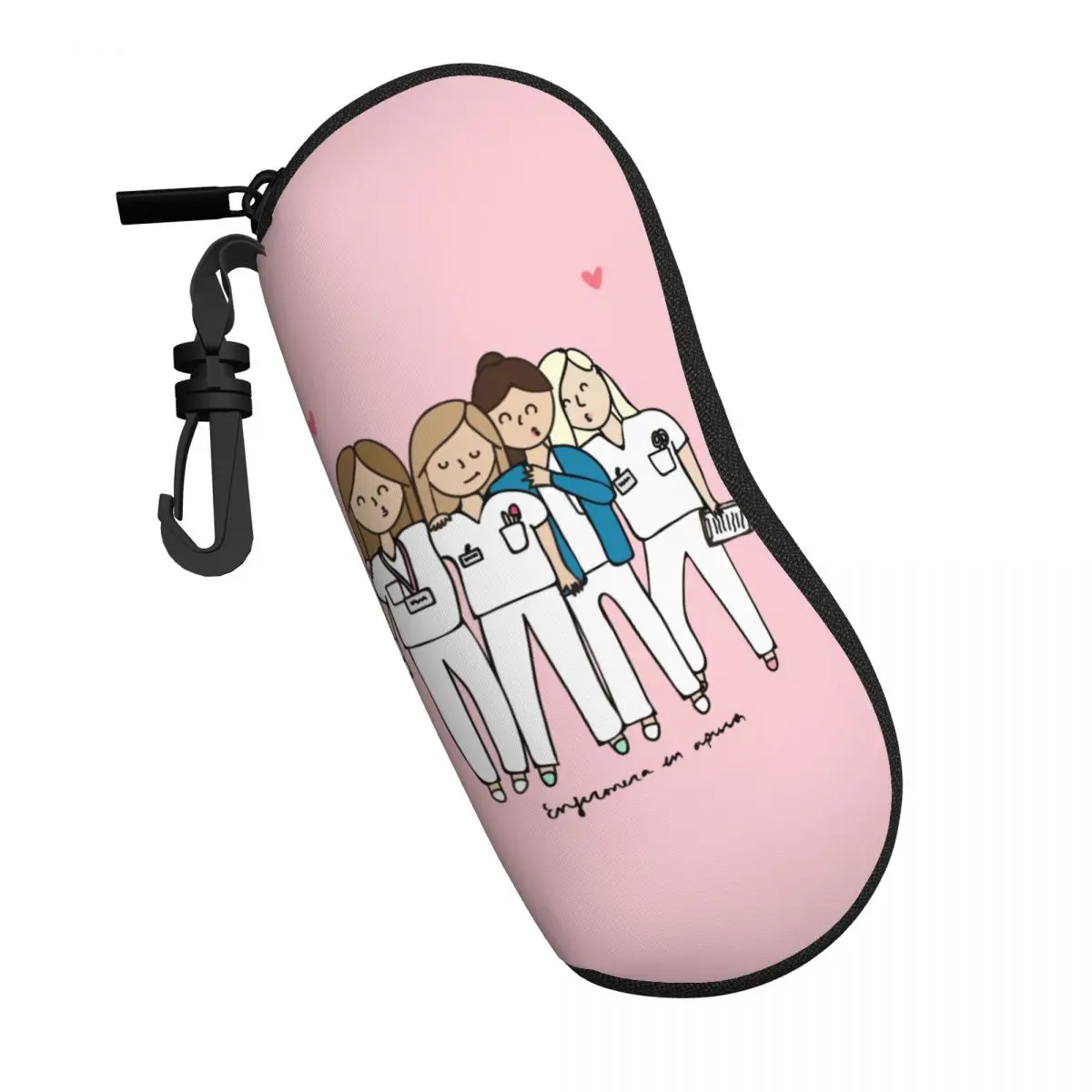 Custom Cartoon Ladies Nurse Doctor Printed Shell Eyeglasses Case Women Men Cool Glasses Case Sunglasses Box Pouch