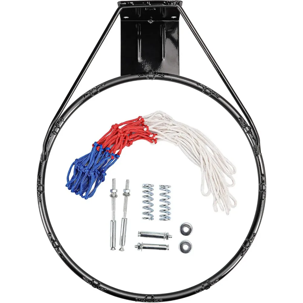 Heavy Duty 18" Breakaway Basketball Rim Outdoor Solid Steel Double Spring All Weather Net