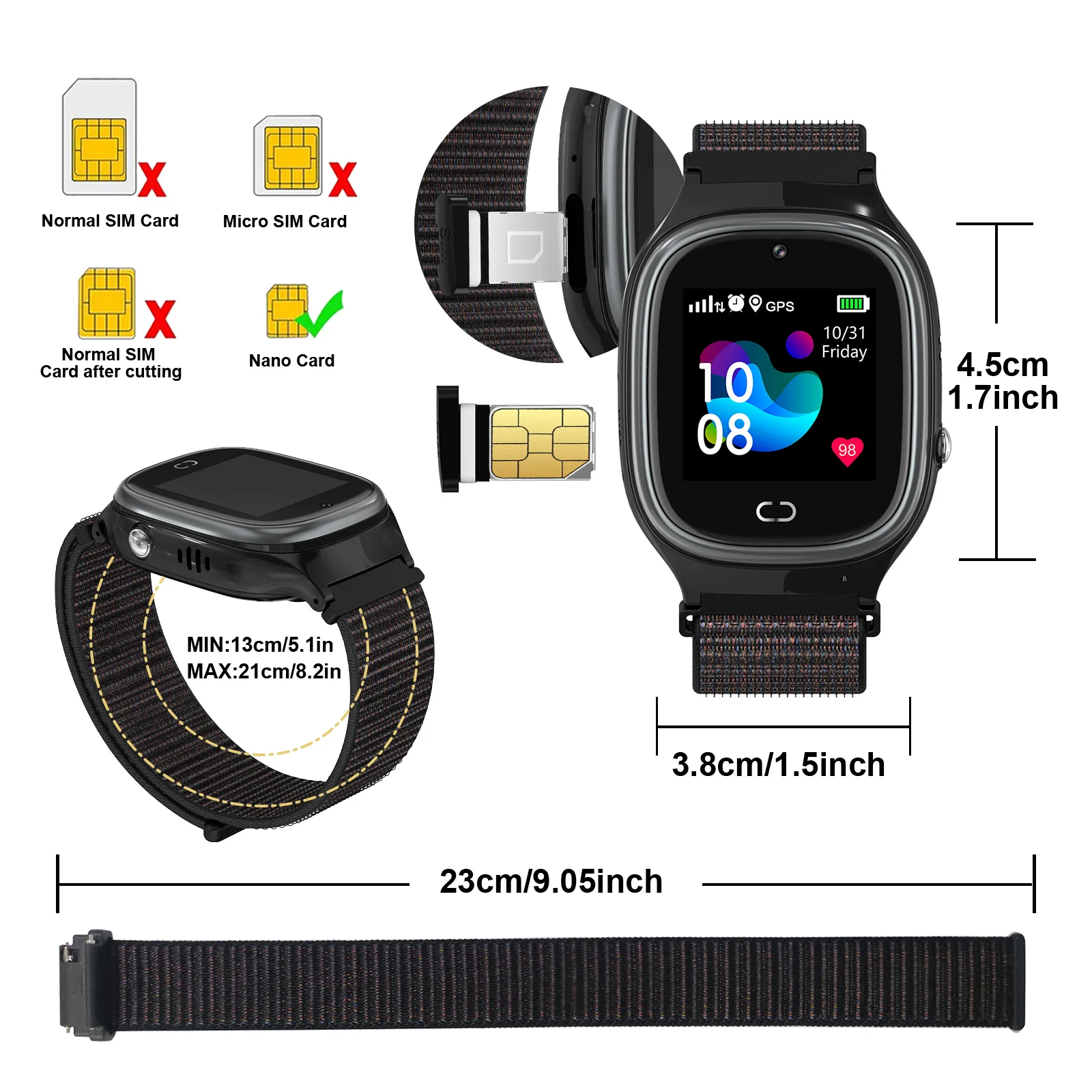 Children\'s Smart Watch GPS SOS Phone Watch Smartwatch For Kids With Sim Card Photo Waterproof IP67 Kids Gift For IOS Android