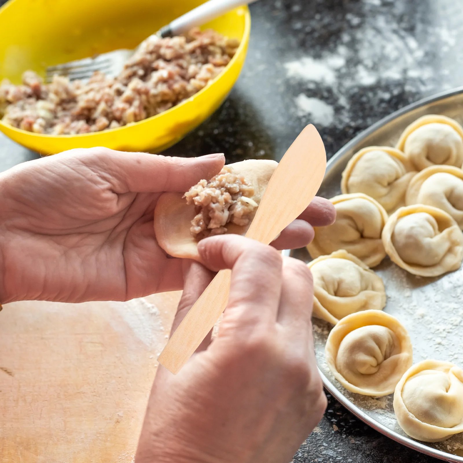 

20Pcs Dumpling Filling Spoons Pine Wood Smooth Finish Kitchen Tools Butter Spreader Jam Spreader Baking Utensils