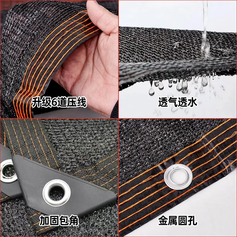 yesBlack sunshade net for 70-80% shading plant greenhouse covering net fence privacy net garden wimming pool sunshade, plant can