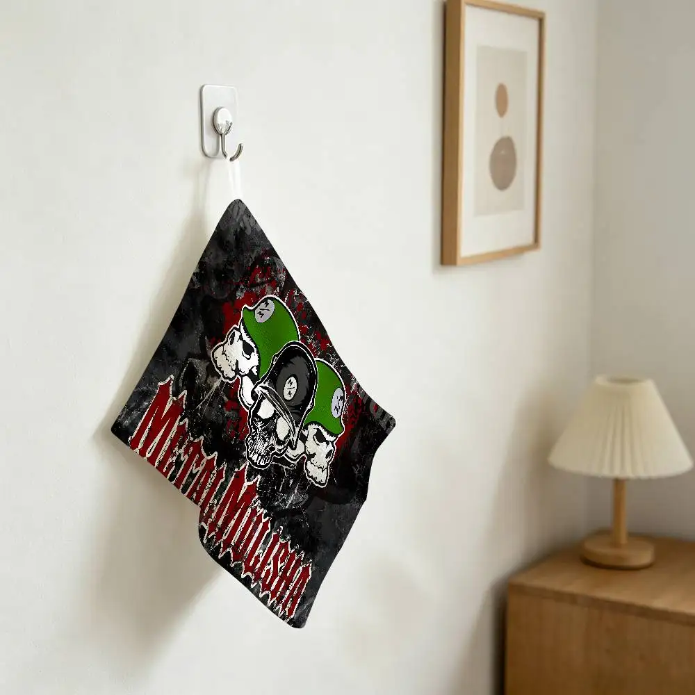 M-Metal M-Mulisha Polyester Cotton Hand Wiping Towel, Hanging Towel, Quick Dry For Kitchen Bathroom Daily Supplies