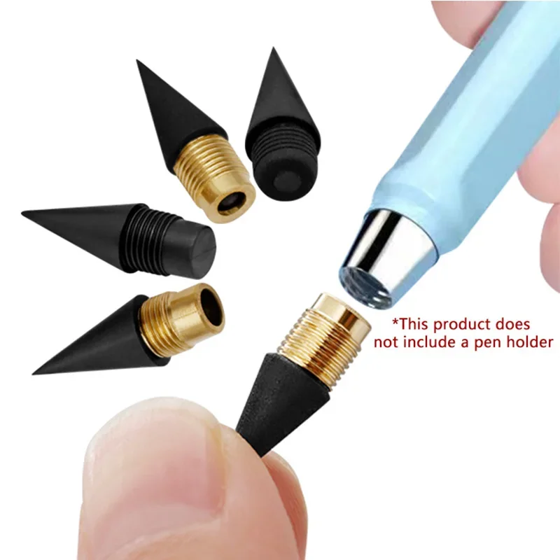 No ink no sharpening pencil tip, black technology Replacement Tip Infinite Pens Refills Head Unlimited Writing Nibs Student