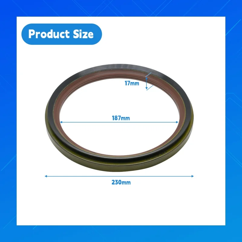

Size:187x230x17mm DMHUI high quality FKM+NBR Shaft Oil Seal Agricultural Machinery Tractor Oil Seal Fit for Loader 904/20265
