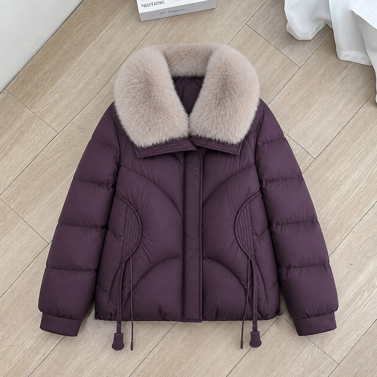 Winter Women Parkas New Fashion Loose Thick Cotton Jacket Imitation Fur Collar Hooded Short Down Cotton Jacket Female Outerwear