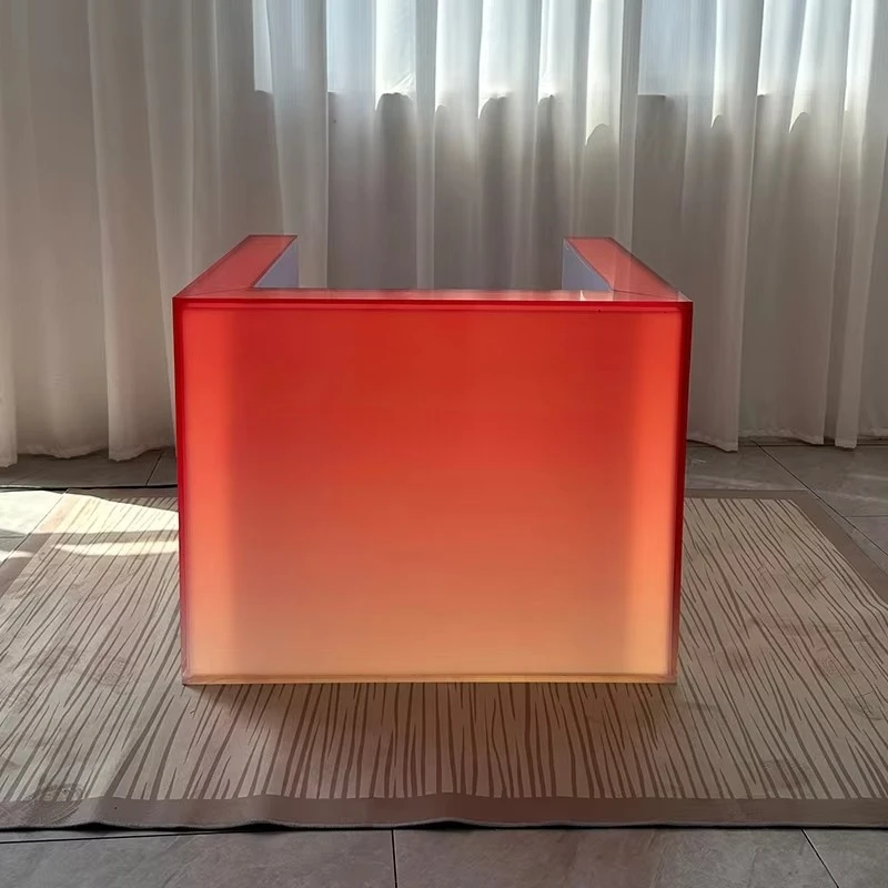 High Quality Interior Design Furniture Accessories Acrylic Bar Counter Feet Luxury Thickened Led Light Acrylic Table Legs