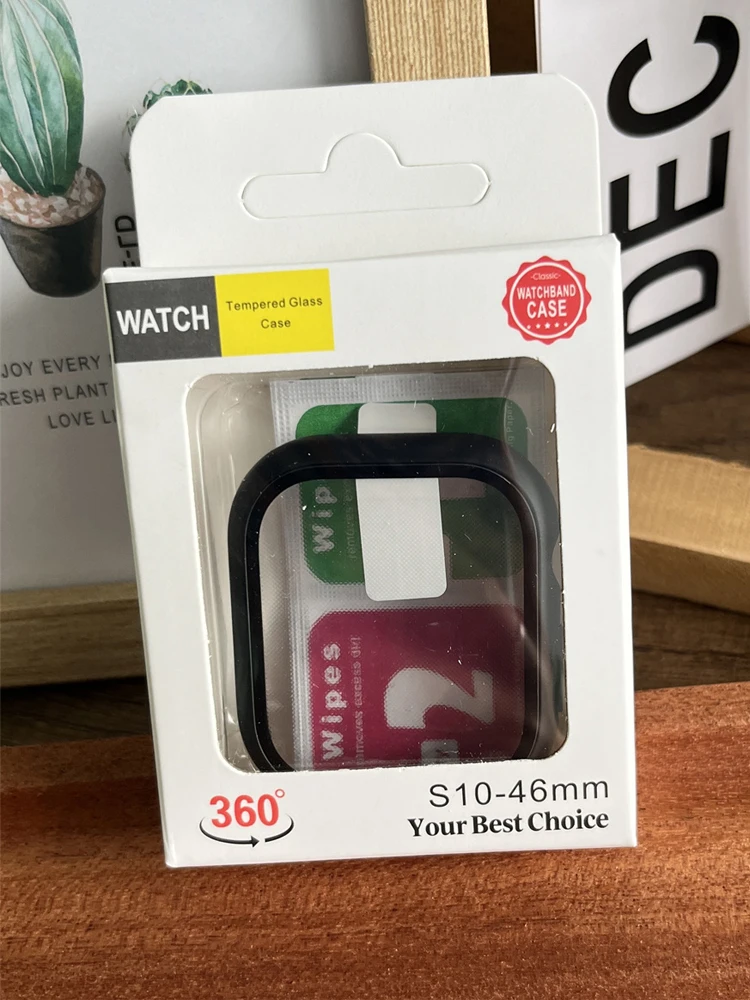 Abdeckung für Apple Watch Case 11 10 46 mm 42 mm Zubehör Displayschutzfolie HD gehärtetes Glas PC Bumper iWatch Serie 11 Schutz