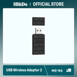 8BitDo bezprzewodowy Bluetooth USB Adapter 2 dla komputera Mac Raspberry Pi Nintendo przełącznik pary Deck wsparcie PS5 Xbox joy con kontroler