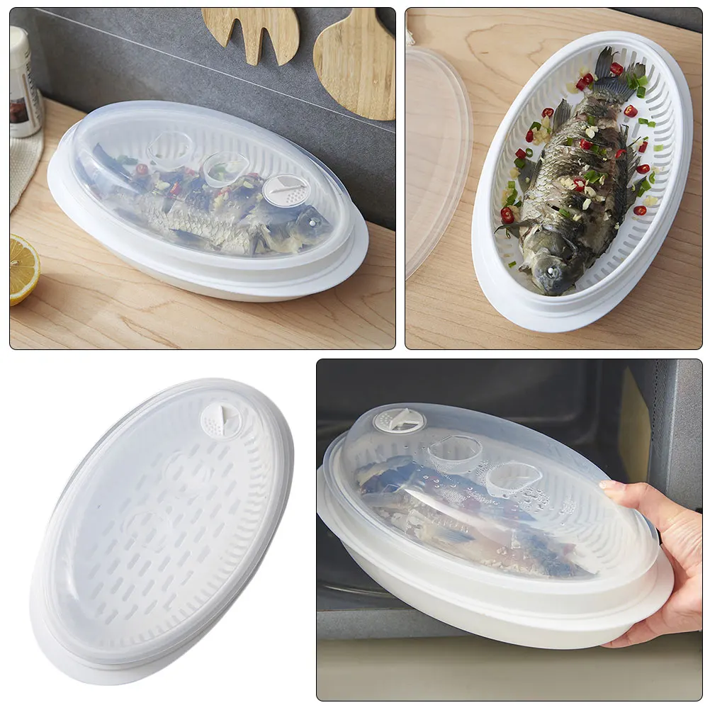 

Food Grade PP Steamer Basket Microwave Safe Kitchen Cookware Steamed Buns Easy Wash Vent Hole Home Gift