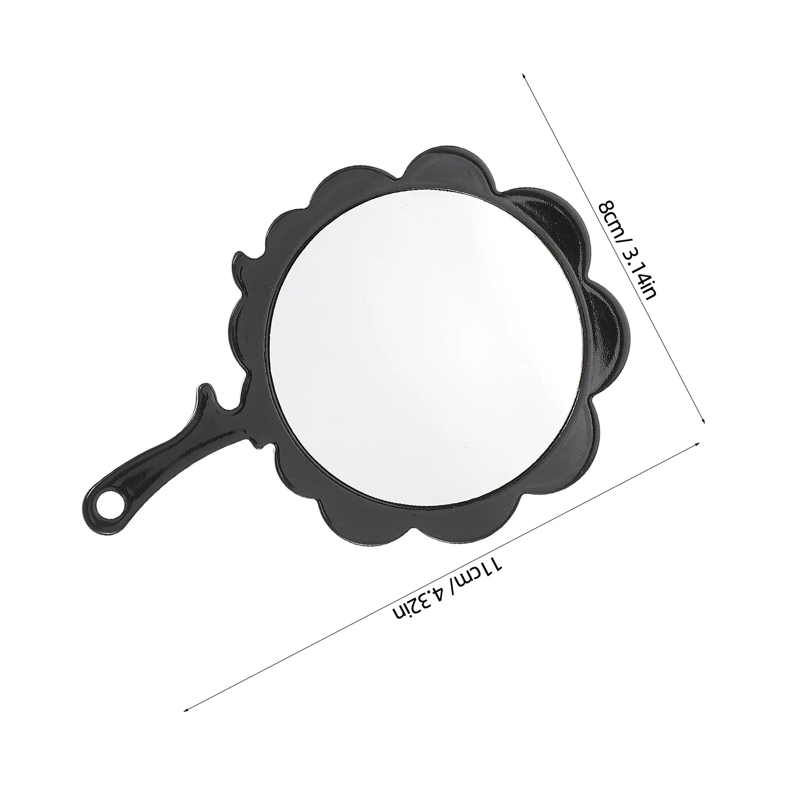 Mini specchio tascabile portatile albero portatile decorazione con strass specchio per trucco compatto in acetato trasparente vanità da viaggio