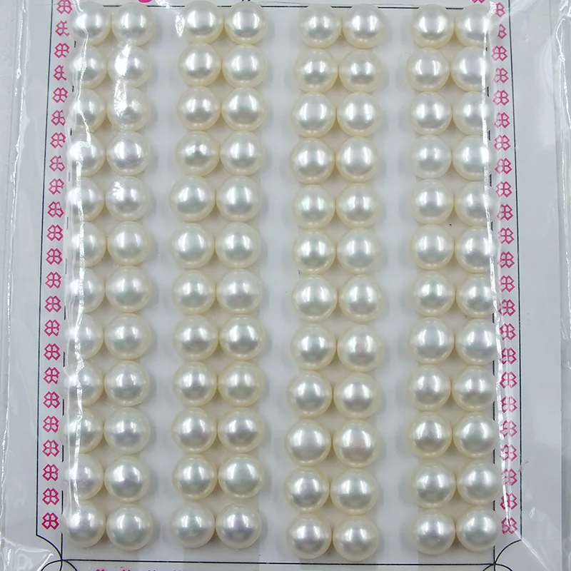 AAA natural freshwater pearl/bread shaped, 0.8 half pore. Loose beads. DIY earrings/rings/inlaid jewelry accessories