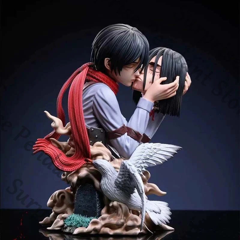 

Attack On Titan ambitus Kiss of Death Mikasa·Ackerman Two person statue handmade model desktop ornament