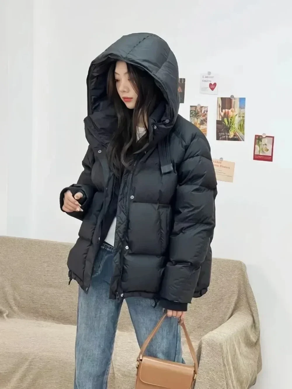 2025 nouveau hiver femme décontracté polyvalent vêtements d'extérieur femmes à capuche doudoune 90% duvet de canard blanc épaissi veste courte