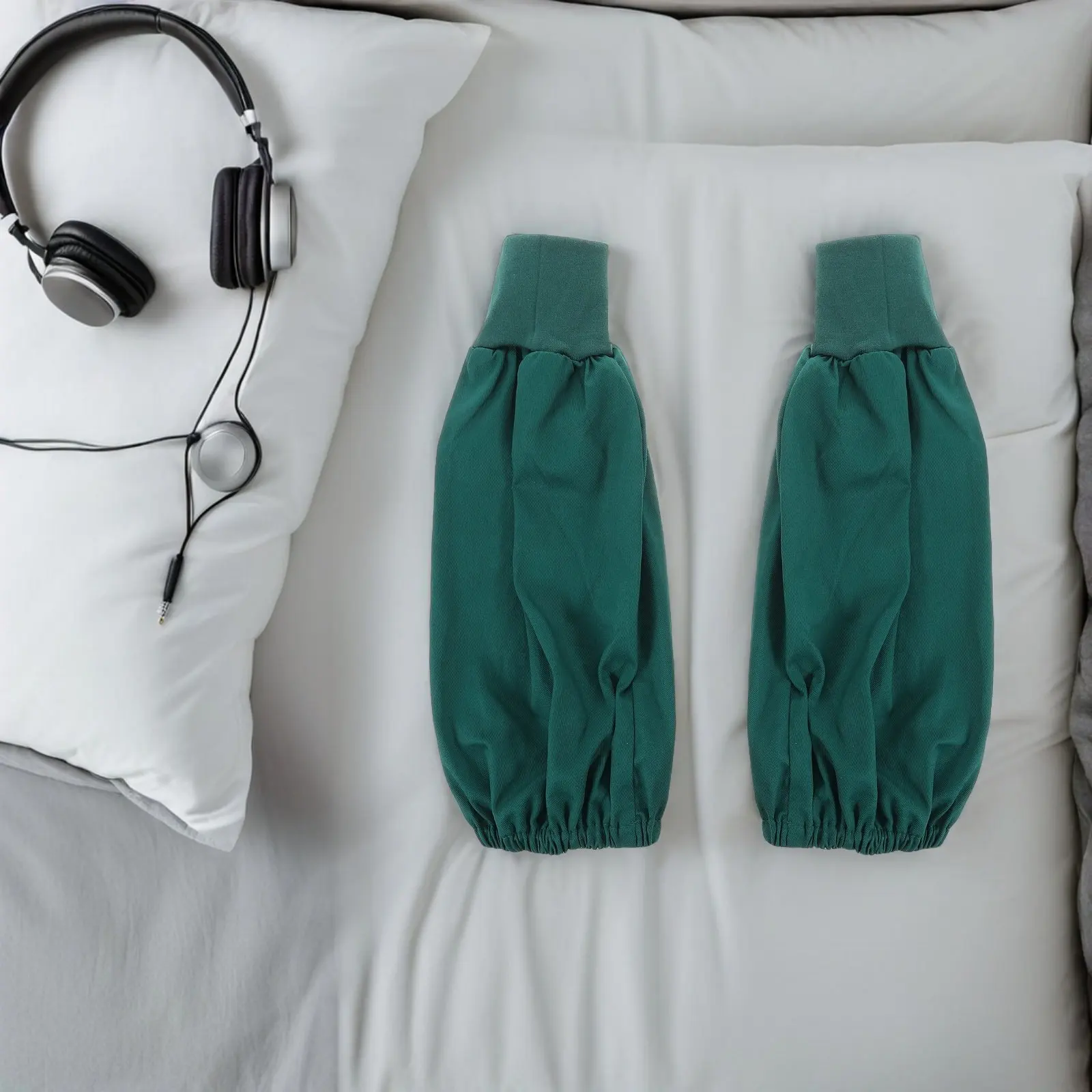 

1Pair Pure Cotton Protective Arm Sleeves Soft Breathable Elastic Fit Forearm Covers for Professionals Dishwashing Car