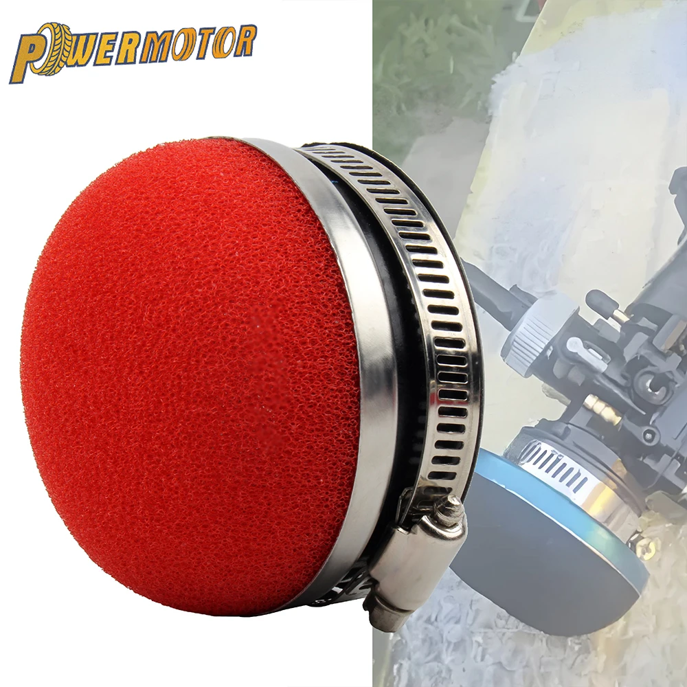 Motorrad 28 32 35 38 42 45 50 54 58 MM Gerade Schaum Luftfilter Schwamm Reiniger Moto Roller Motocross Dirt Bike Zubehör