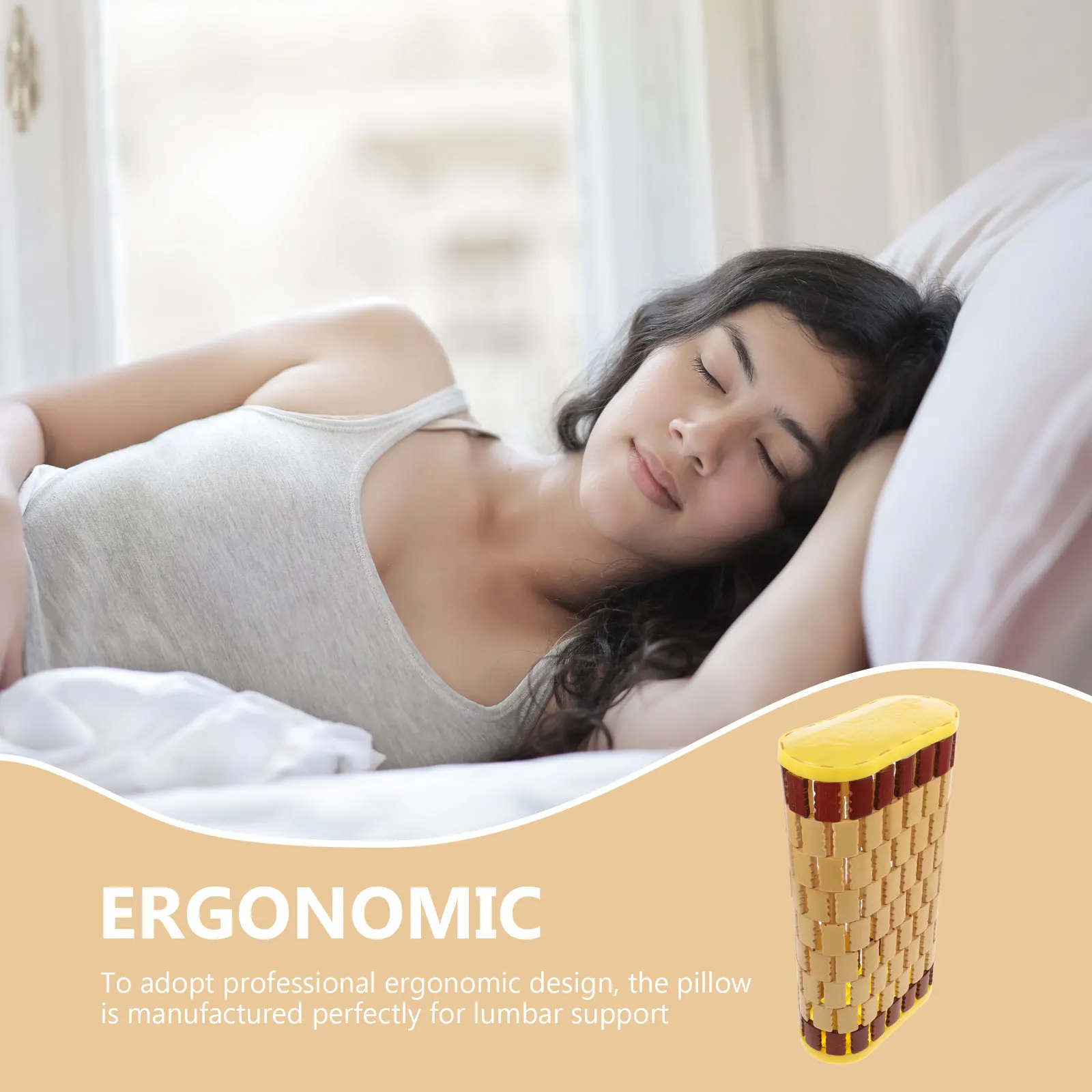 

Bamboo Cooling U Shape Neck Support Cervical Lumbar Ergonomic Sleep Pillow for Elderly Summer Sweat Absorbent Bed Cushion