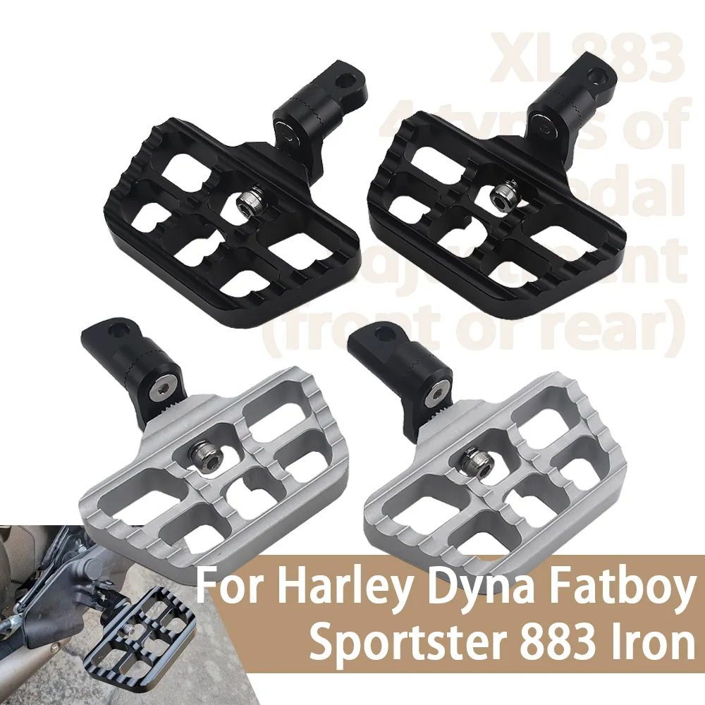 

For Harley Dyna Sportster XL883 Fatboy Iron 883 1200 Adjustable Extend Lowering Foot Pegs Motorcycle Front Rear Footpegs Rests