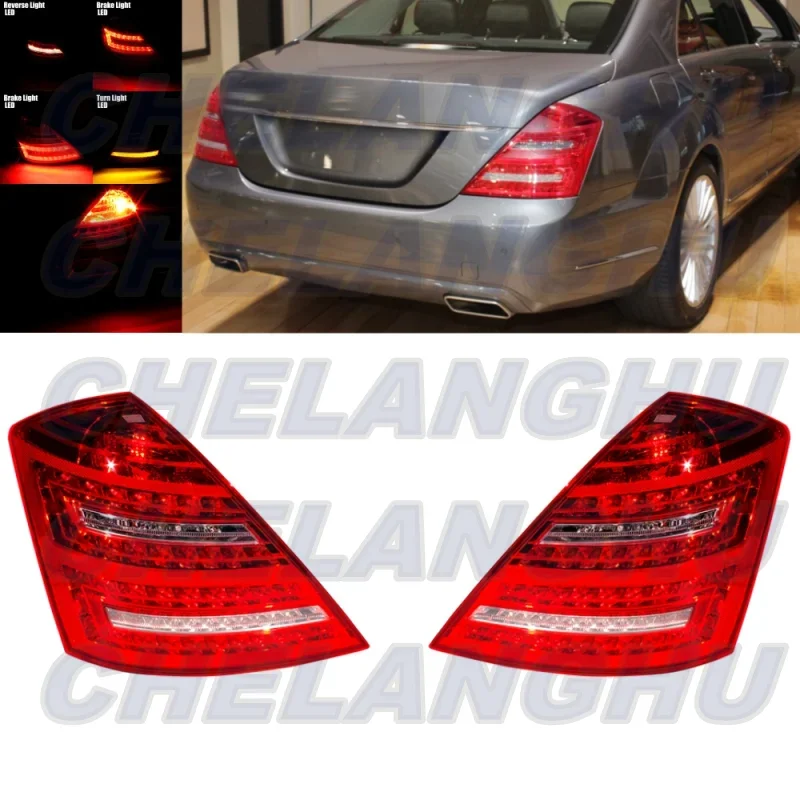 

LED Tail Light For Benz W221 S350 S400 S550 S600 S63 AMG 2010 2011 2012 2013 US Version Pair L+R Rear Lamp Car accessories