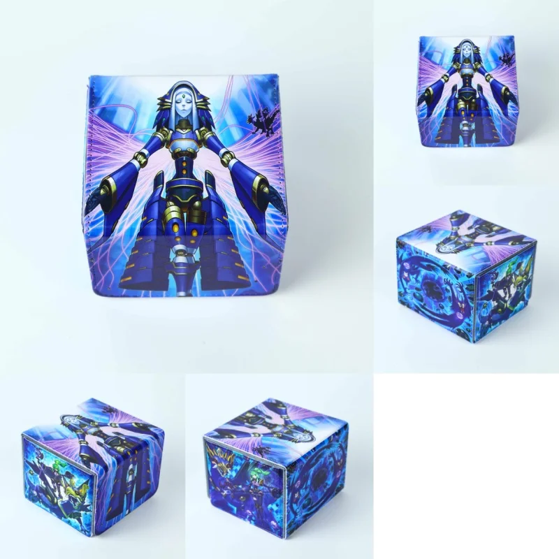 Yu Gi Oh Cards Box self made El Shaddoll Construct Anime Game Characters Opcg Tcg Ptcg Storage Box 100+ Pu Collection Card Box