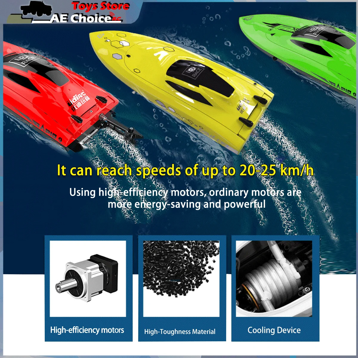 UDiRC UDI008 UDI020 UDI009 2.4GHz Protection de taille haute bateau à distance étanche 25 Km/H contrôle pour piscines et lac jouets cadeau pour les enfants