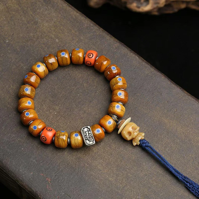 tibetan-vintage-yak-ethnic-style-men's-bone-product-buddhist-bead-bracelet
