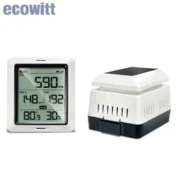 Ecowitt WH0295 Wireless Indoor Air Quality Monitor, w/ WH45 PM2.5/PM10/CO₂/Temperature/Humidity 5-in-1 Sensor & Display Console