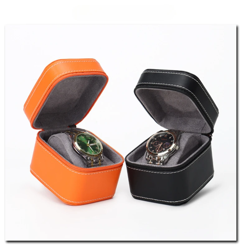 Single Slot Watch Case Leather Watch Boxes Jewelry Watches Storage Package Flip Cover Watch Case Travel Protable Organizer Y2k