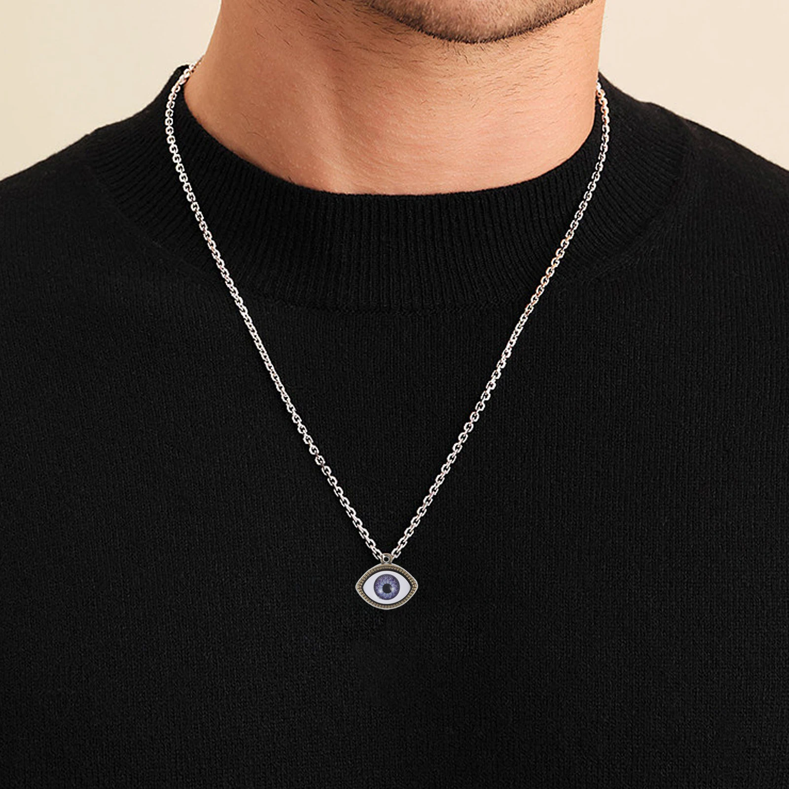 

10pcs DIY Alloy Evil Eye Charms Pendant Set Purple Eyes Decorative Jewelry Making Supplies Versatile Clothing Match Unique