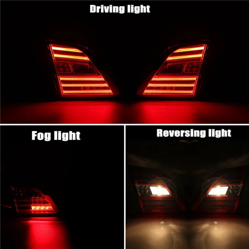 1Pair Inner LED Taillight For Mercedes-Benz W166 ML300 ML350 ML400 2012-2015 A1669060557 A1669060457