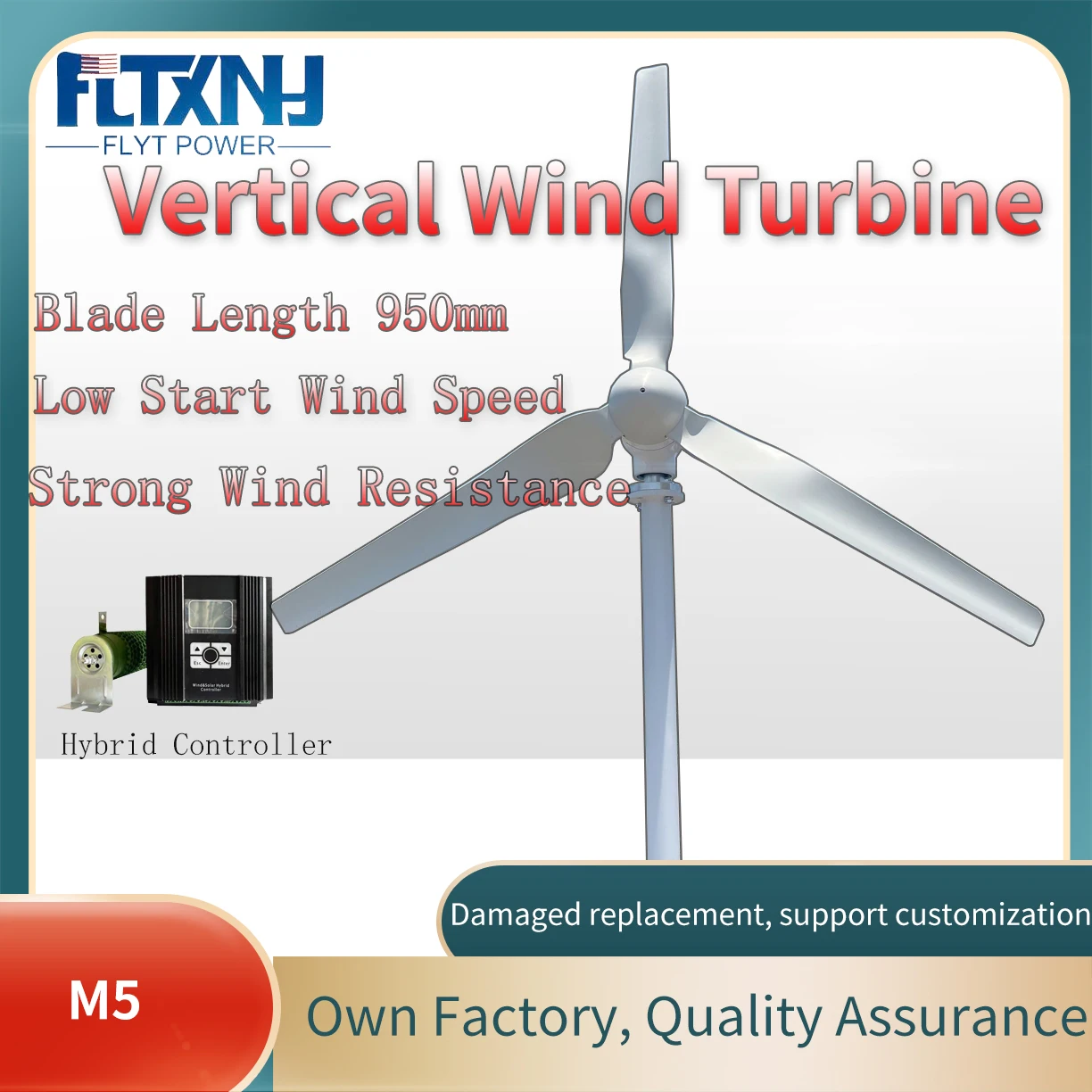 FLTXNY 3KW Horizontal Axis Wind Turbine 3 Phase 4000W 24V 48V 96V Wind Power Turbine Generator Windmill For Home Farm