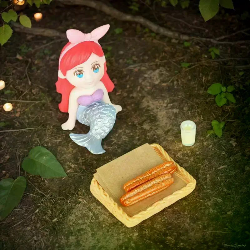 Miniature Kitchen Doll House Accessories 5Pcs Soy Milk & Fried Dough Stick Set Play Toy Model for Dollhouse Ornaments