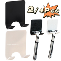 Bathroom Space Aluminum Plastic Holder Storage Hook Wall Men Shaving Shaver Shelf Punch Free Plastic Rack Accessori Organization