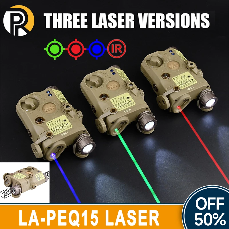 

Tactical UHP AN PEQ-15 LA5C Red Dot Green Blue+IR Lighting Strobe Weapon Scout LED Light Hunting Laser sight Airsoft accessories