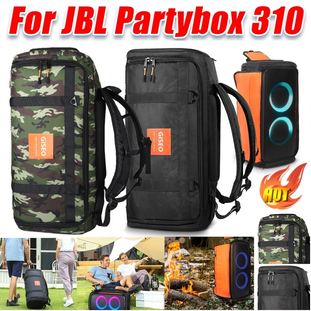 Speaker Carrying Backpack Drop-Proof Portable Speaker Carry Tote Bag Backpack Shockproof Carrying Case for JBL Partybox Club 120