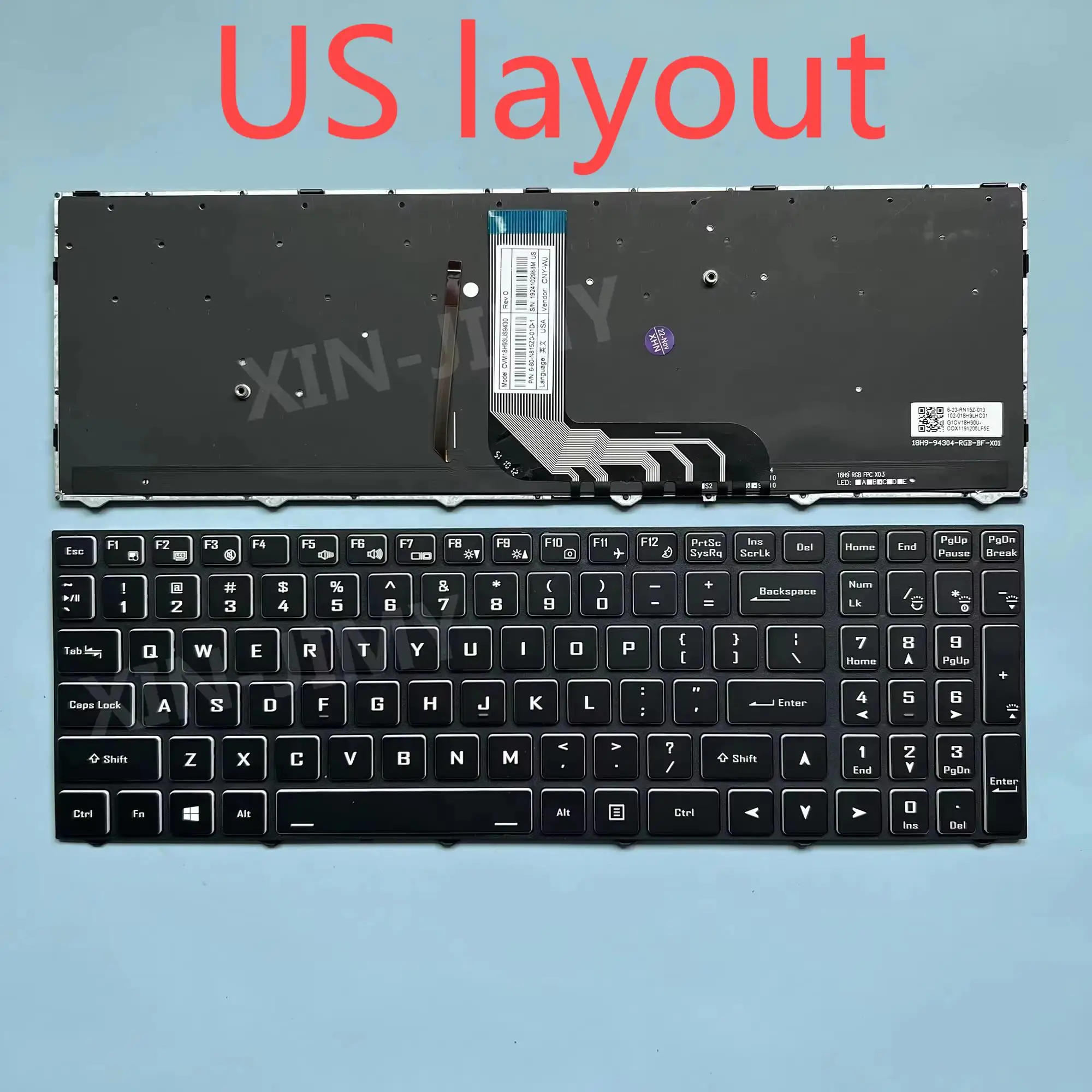 

Клавиатура TX9 с подсветкой в США для Hasee GX9 GX8 TX9 CT5DK TX8 CT5DH TX7 CT5DS Clevo N960 N970 system76 ORYX Pro 6 6-80N15Z0-01D-1