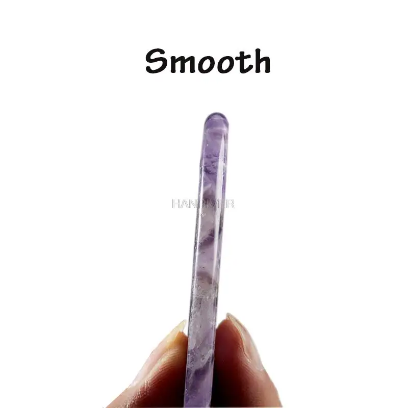 천연 자수정 괄사 스톤 보드 마사지 괄사 플레이트 얼굴 마사지기 스크래퍼 도구 얼굴 등 목 피부 리프팅 슬리밍